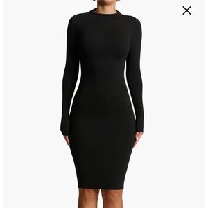 Naked Wardrobe NW black fitted dress size S